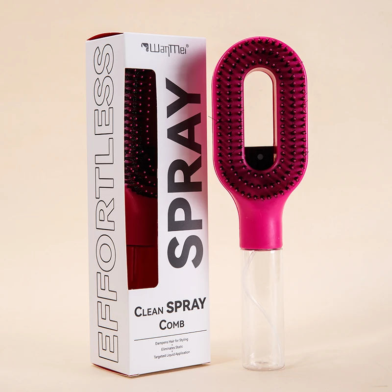 2-in-1 Spray Comb & Scalp Massager – Hydrating Hair Brush