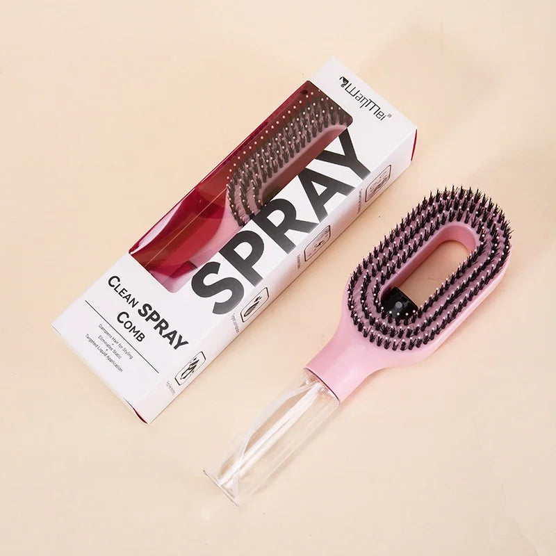 2-in-1 Spray Comb & Scalp Massager – Hydrating Hair Brush